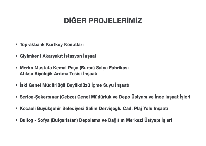 Diğer Projelerimiz - 1